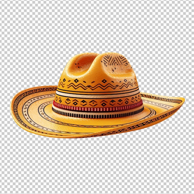 Sombrero hat isolated on transparent background