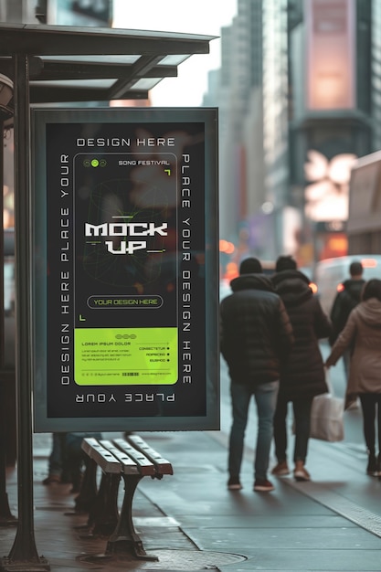 Song festival advertising mockup design