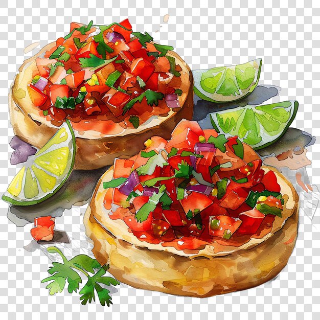 PSD sopes mexican illustration