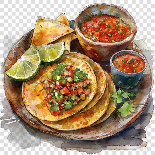 Sopes mexican illustration