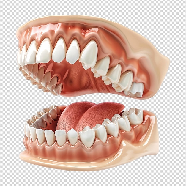 PSD a sore tooth amidst healthy teeth isolated on transparent background png