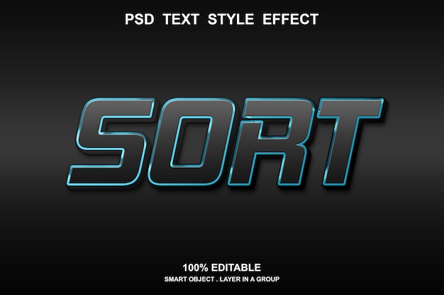 sort text style effect