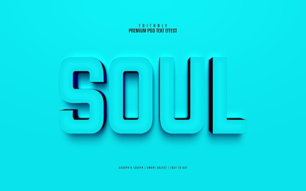 Soul editable premium psd text effect