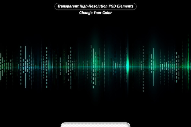 Sound wave isolated on black background