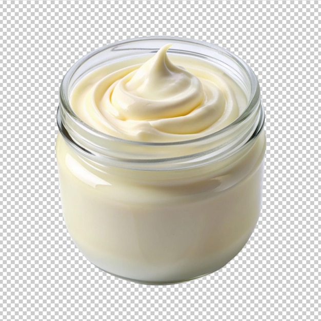 PSD sour cream on transparent background