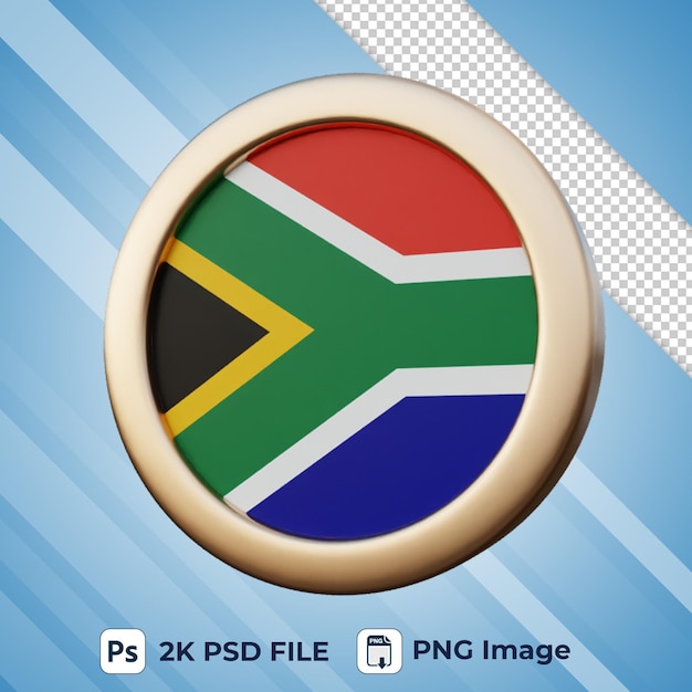 south africa flag 3d