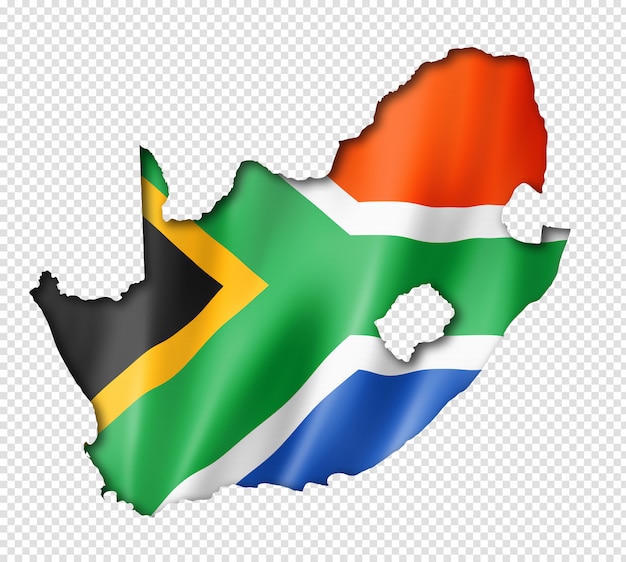 South African flag map