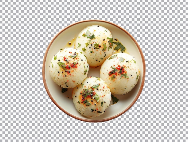 South Indian Idli on transparent background