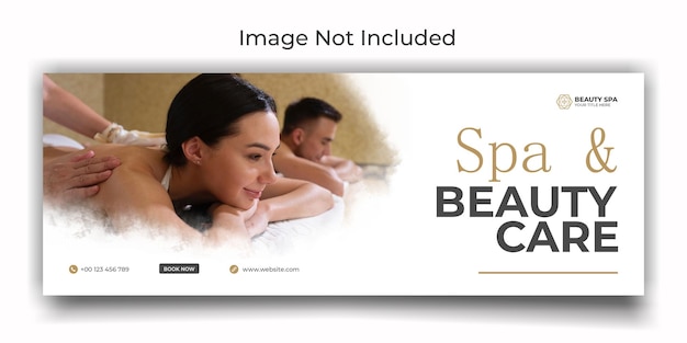 Spa and beauty care social media or facebook cover template design