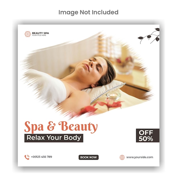 Spa and beauty care social media or instagram post template design