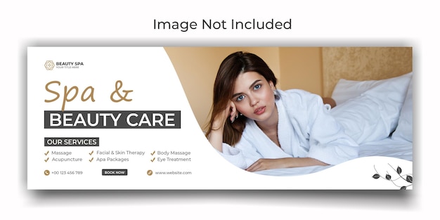 Spa and beauty center social media or facebook cover template design