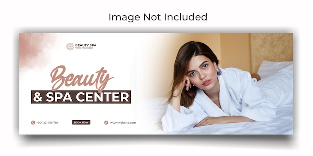 PSD spa and beauty center social media or facebook cover template design