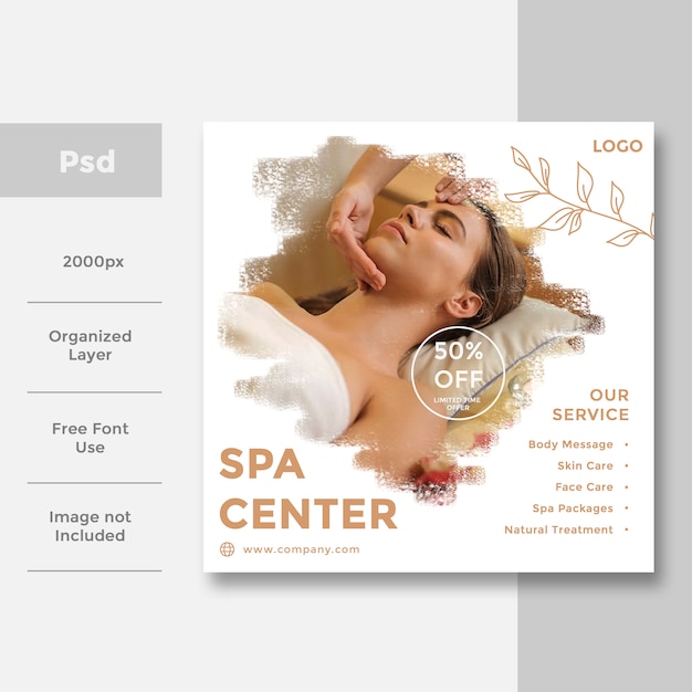 Spa & beauty Social media banner ad design