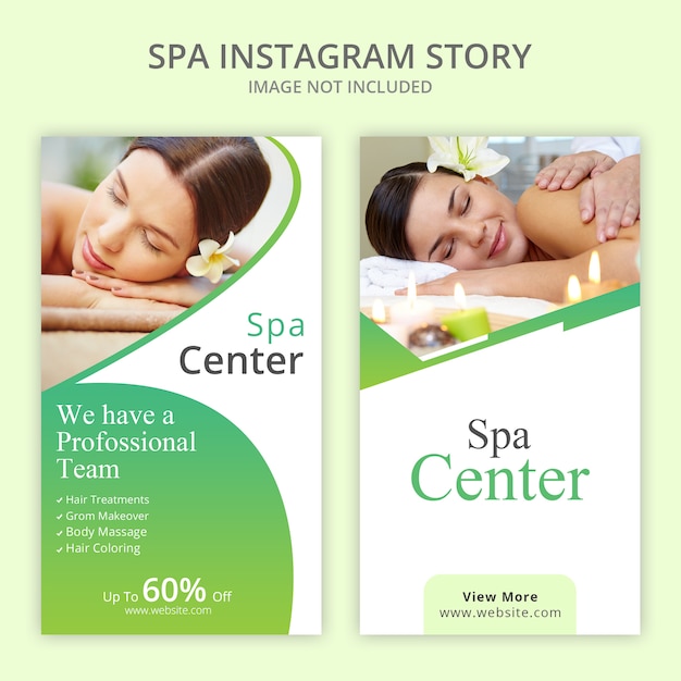 Spa instagram stories set