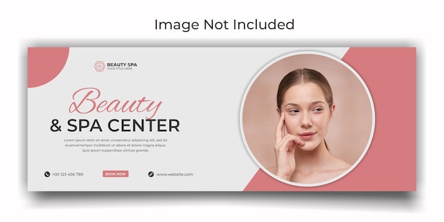 Spa massage center social media or facebook cover template design