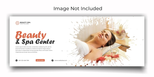 PSD spa massage center social media or facebook cover template design