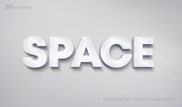 Space 3d Text Effect Mockup Template