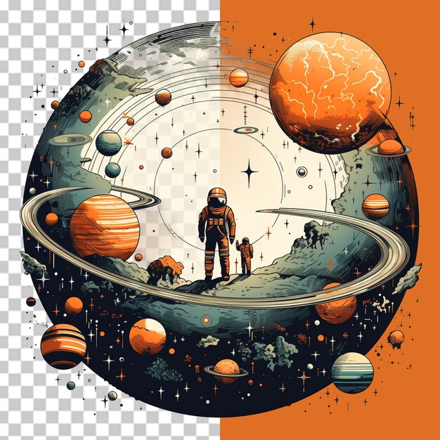 Space Concept PNG Illustration