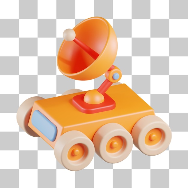 Space Exploration Rover 3D Icon