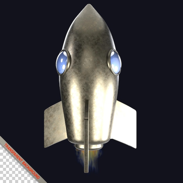 Space rocket ship 3D render