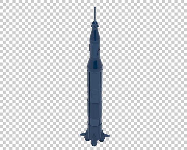 Space shuttle isolated on transparent background 3d rendering illustration