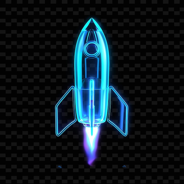 a space shuttle with a blue light on it