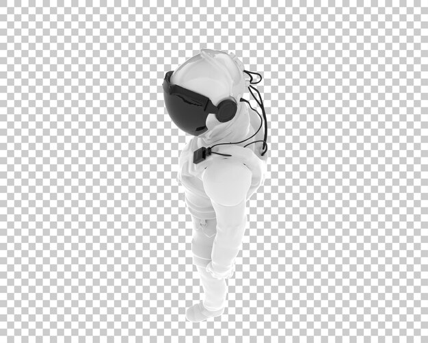 PSD space suit isolated on transparent background 3d rendering illustration