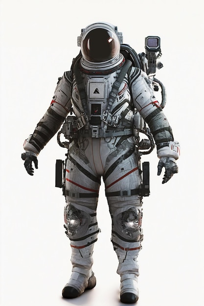 Space suits isolated on white background Ai generated