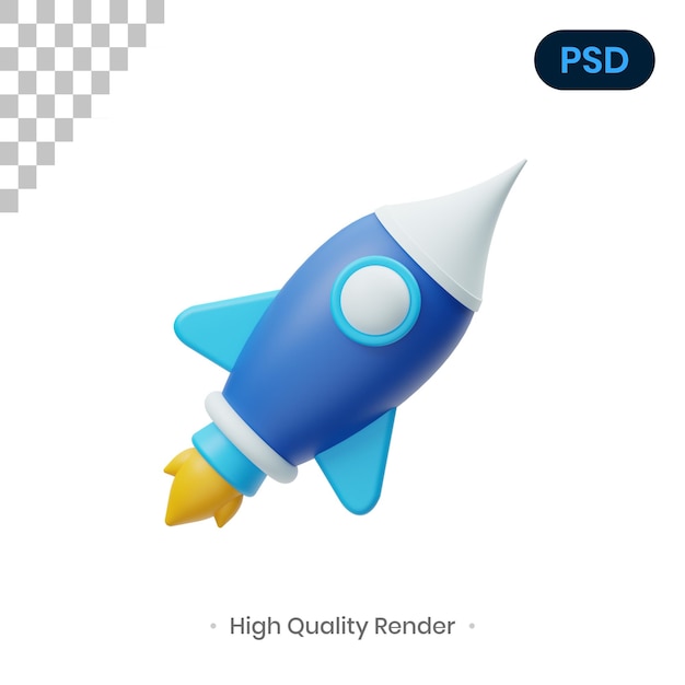 Space Taxi 3D Render Illustration Premium Psd