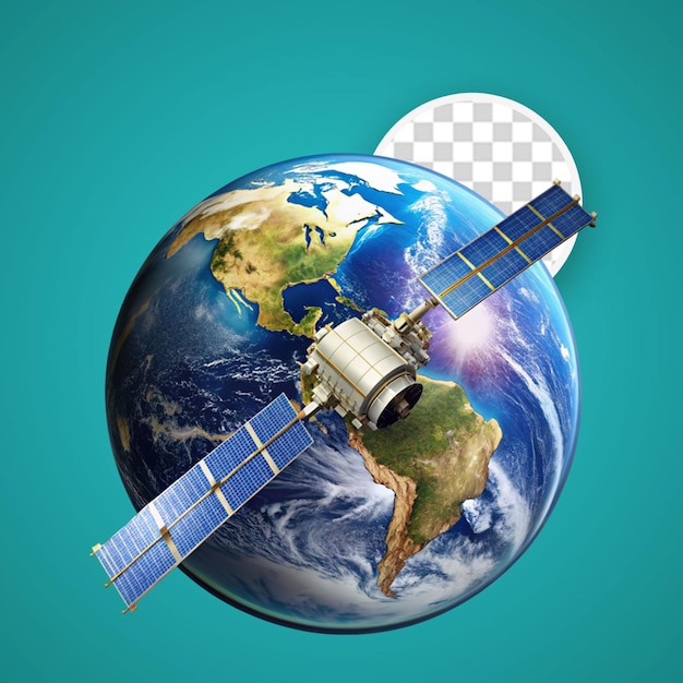 PSD spacecraft orbiting planet earth for global communications