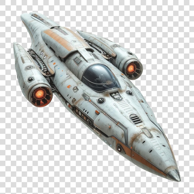 Spaceship isolated on transparent background PNG