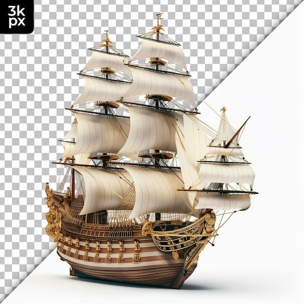 Spanish Armada Isolated on Transparent Background