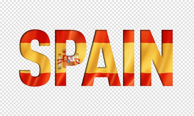 PSD spanish flag text font