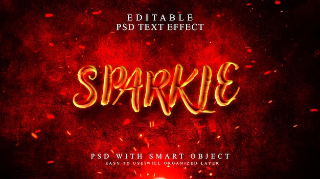 Sparkle cinematic title text effect