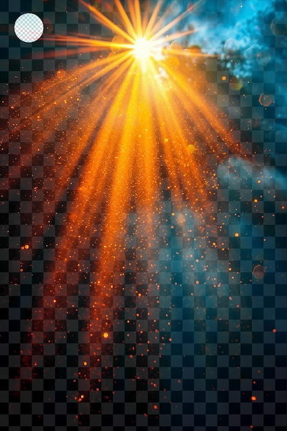 PSD sparkle light effect isolated on transparent background png