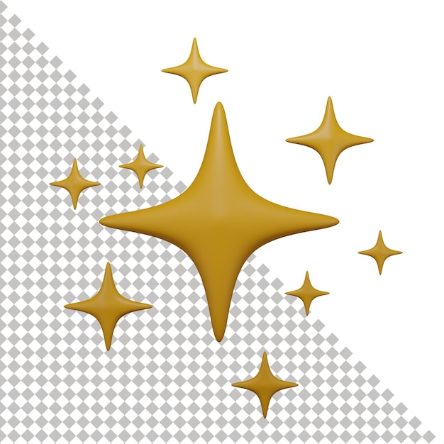 Sparkle Star 3d Icons