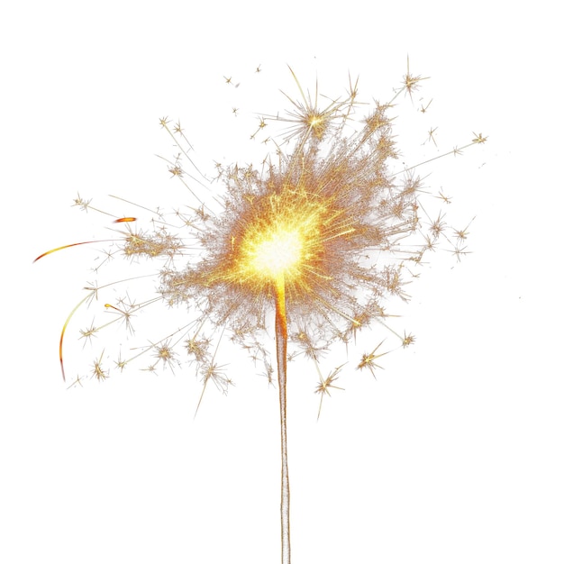 sparkler on transparent background