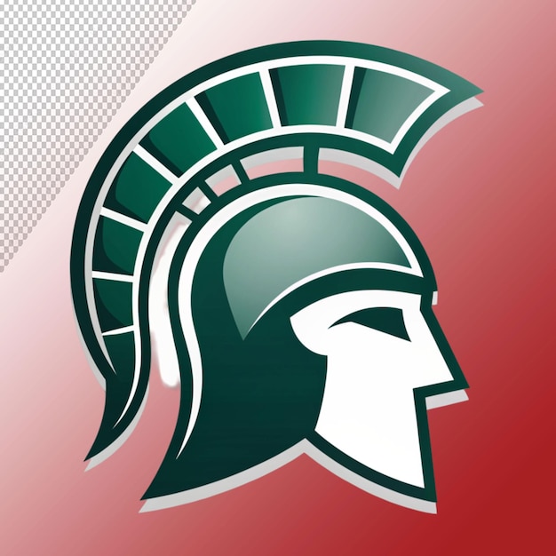 PSD spartan logo isolated on transparent background