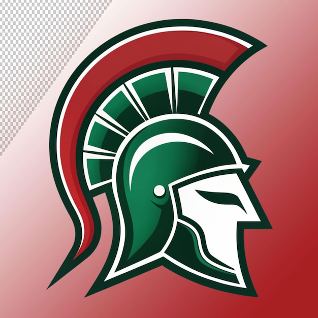 PSD spartan logo isolated on transparent background