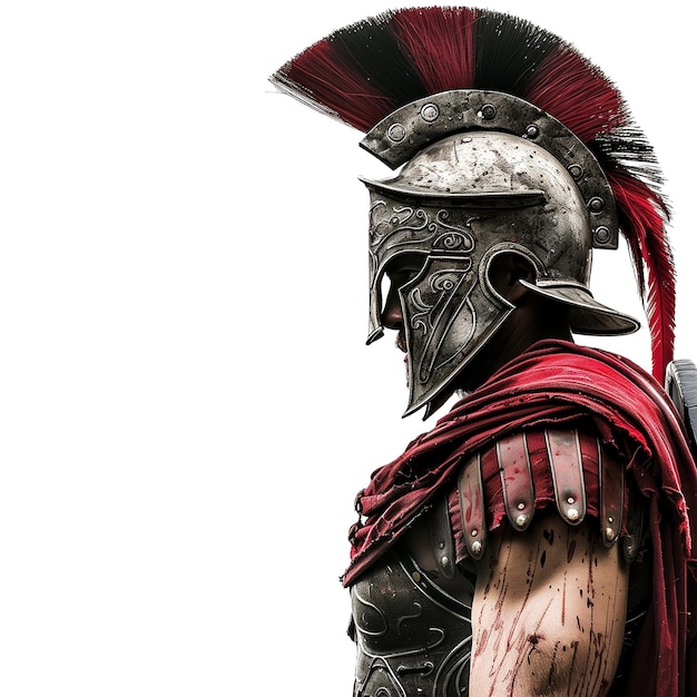 Spartan Warrior isolated on transparent or white background