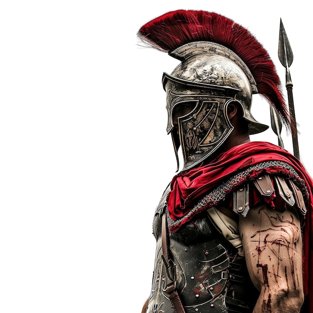 Spartan Warrior isolated on transparent or white background