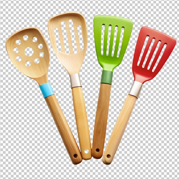 PSD spatulas on transparent background