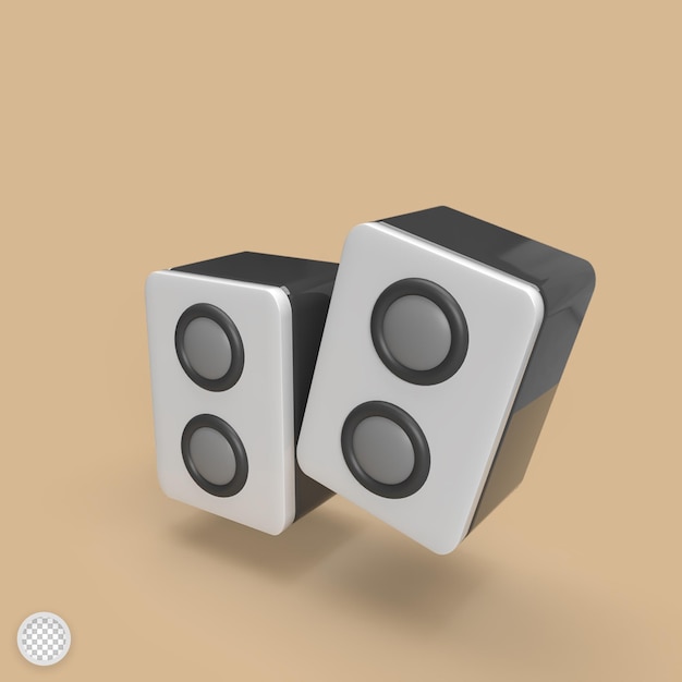 Speaker 3d model cartoon render illustration