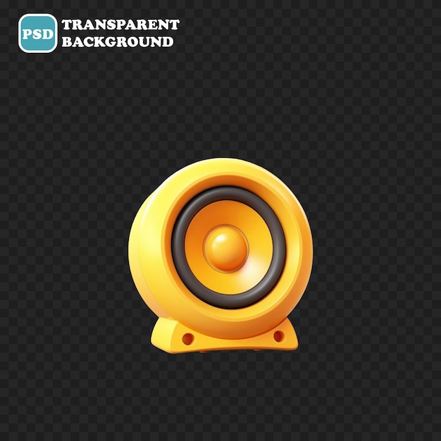 speaker icon isolated 3d render illustration