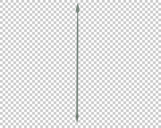 Spear on transparent background 3d rendering illustration