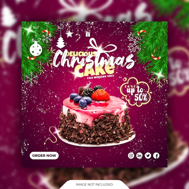 Special Christmas Sale Food Menu Offer Banner template