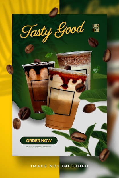 Special coffee menu series tasty good promotion for cafe restaurant poster flyer banner template