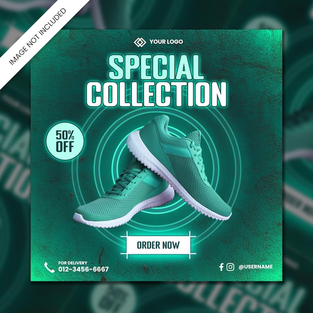 Special collection sport shoes social media template