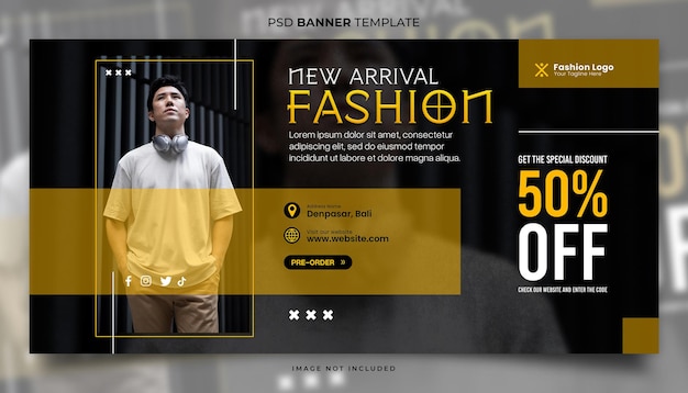 PSD special discount fashion banner template