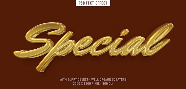 Special editable text effect 3d style